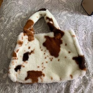 ❌SOLD❌ Urban Outfitters Faux Fur Purse | Fuzzy Hand Bag Brown and White